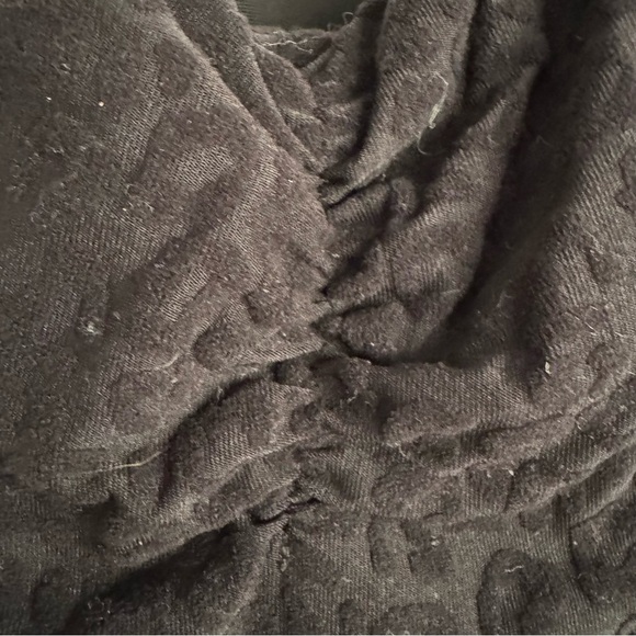 Tai Swim 2 Piece High Cut Cheeky Black Burnout Velvet Textured Leopard Print M - Picture 6 of 10